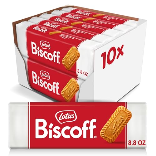 Lotus Biscoff, Caramelized Biscuit Cookies, non GMO + Vegan - 8.8 Ounce (Pack of 10)