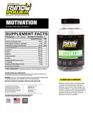 Ryno Power Motivation Capsules - Natural Boost for Mental and Physical Performance - Gluten Free / Banned Substance Free / All-Natural