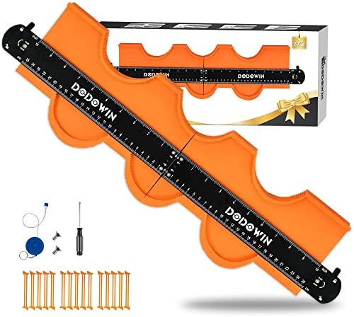 dodowin Connectable Contour Gauge 20inch, Mens Christmas Gifts, Stocking Stuffers, Gifts for Men Dad Husband Him, Super Gauge Outline Shape Tool, Birthday Boyfriend Gifts Ideas, Woodworking Tools
