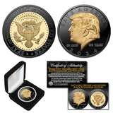 Merrick Mint Donald Trump 2024 Save America USA One-Full Ounce Coin Black Ruthenium & Gold Tribute Coin with Certificate and Display Box