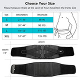 FREETOO Air Mesh Back Brace for Men Women Lower Back Pain Relief with 7 Stays, Adjustable Back Support Belt for Work, Anti-skid Lumbar Support for Sciatica Scoliosis (XXL(waist:53''-67''), Black)