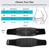 FREETOO Air Mesh Back Brace for Men Women Lower Back Pain Relief with 7 Stays, Adjustable Back Support Belt for Work, Anti-skid Lumbar Support for Sciatica Scoliosis (S(waist:27''-36''), Black)