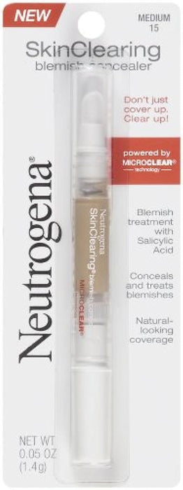 NEUTROGENA Skin Clearing Blemish Concealer Treatment 15 Medium 0.05oz