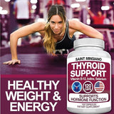 Saint Mingiano Thyroid Support Supplement with Iodine |120 Capsules to Help Body Mass & Improve Energy, Cardiovascular, Energy & Focus Formula | 14 Natural Vitamins