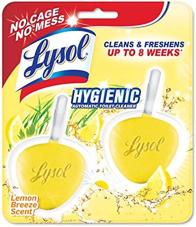 Lysol No Mess Automatic Toilet Bowl Cleaner, Citrus, 2 Count (Pack of 2)