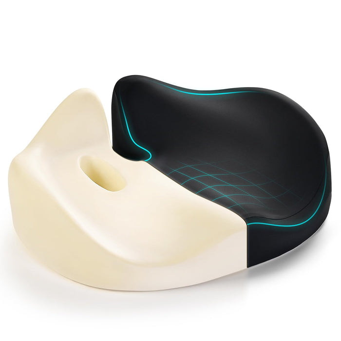 Pain Relief Coccyx Cushion, Memory Foam Seat Cushion for Wheelchair, Office Chair Cushion, Car Seat Cushion for Butt, Sciatica, Pelvic Floor, Postpartum Recovery