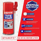 LOCTITE Tite Foam Gaps & Cracks Spray Foam Sealant, Polyurethane Expanding Foam Insulation - 12 fl oz Can, Pack of 1