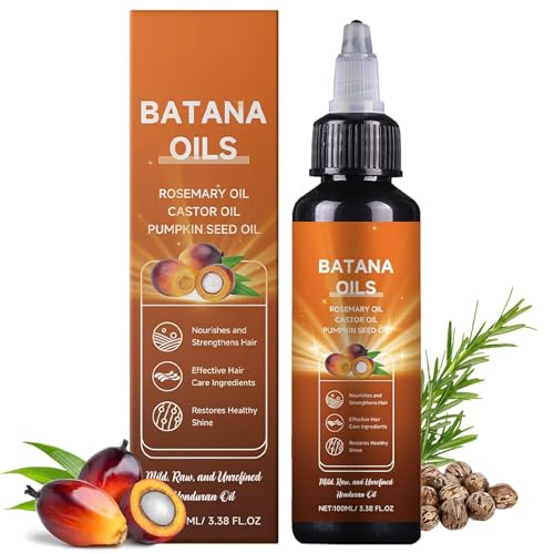 Batana Oil for Hair Growth, 4-in-1 Liquid Batana Oil, 100% Organic Batana Oil from Honduras with Rosemary with Rosemary, Pumpkin Seed Oil, Castor Oil for All Hair Types 30ml / 1 Fl Oz (1PCS)
