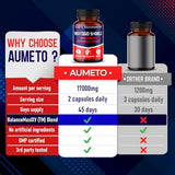 AUMETO Vertigo Support Complex with Ginkgo Biloba, Chamomile, Ginger, Vitamin D3, B12 - Advanced 14-in-1 Formula for Spinning Dizziness Inner Ear Balance* - Made in The USA