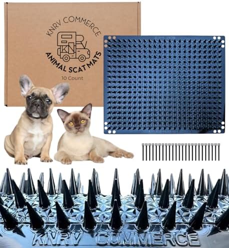 10 Pk: Scat Mats, Cat Deterrent Mat, Keep Dogs Off Furniture, Scat Mat for Cats, Scat Mats for Dogs, Keep Cats Off Counter Tops, Scat Mat, Animal Deterrent Mats, Keep Dogs Off Couch, Dog Deterrent Mat