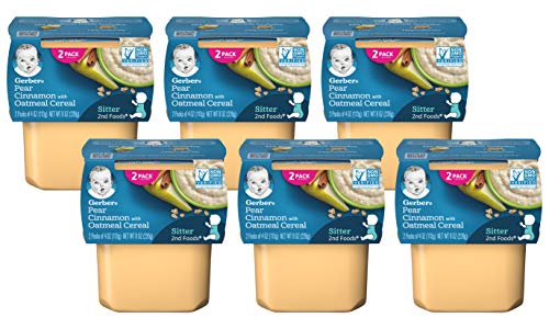 Gerber Baby Food, 2nd Foods, Pear Cinnamon with Cereal 8 Ounce (Pack of 6)