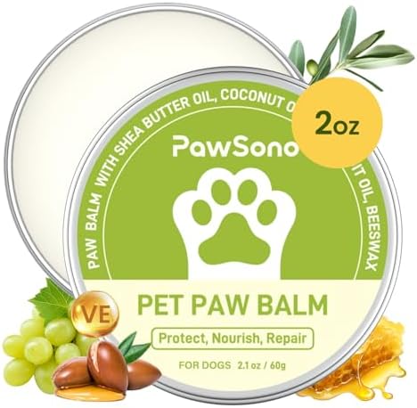Dog Paw Balm for Dogs & Cats, All Natural Ingredients Lick-Safe Dog Paw Pad Balm, Moisturizer & Soother for Dry CrackedPaws & Noses|Dog Paw Protection from Snow, Hot Pavements, 1 Pack | 2oz