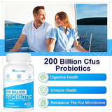 200 Billion Cfus 12 Strains Probiotics - Probiotics for Women Men, Daily Probiotic Supplement with 3 Prebiotic, for Support Immune, Gut Digestive Health, Shelf Stable, 60 Capsules (60-Days Supply)