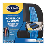 Dr. Scholl's® Massaging Gel® Posterior Cushion - Cool Comfortable Support - Memory Foam and Anti-Slip Backing - Multilayer Design Helps Absorb Shock, (Black)