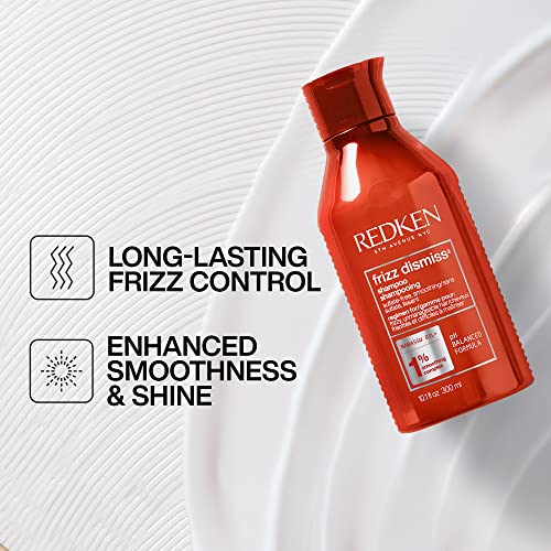 Redken Frizz Dismiss Shampoo | For Frizzy Hair | Smooths Hair & Manages Frizz | Sulfate Free | 33.8 Fl Oz