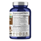 NusaPure Organic Mushroom Complex 10,000mg per Capsule, 180 Veggie Caps, Non-GMO, Enoki, Turkey Tail, Reishi, Chaga, Maitake