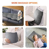 Snailax Massage Throw Pillow & Massage Seat Cushion with Heat, Vibrating Heated Back Massager, 3 Massage Modes & 2 Heat Settings,Portable Seat Massage Chair Pad for Office, Home,Travel,Ideal Gifts