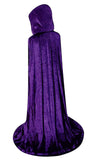 Unisex Christmas Hooded Cloak Full Length Halloween Costume Party Cape Purple