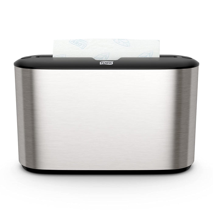 Tork Xpress Stainless Steel Paper Towel Dispenser Compact Design, Fits H2 Hand Towels, Ideal for Home Use Single Unit (302030)
