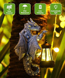 Fashionoda Dragon Tree Hugger with Solar Lantern - 9.3 Inch Resin Dragon Statue for Outdoor Garden Decor - Ideal Halloween Dragon Gifts & Birthday Gifts for Grandma Mom Women