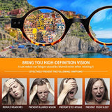 JOSCHOO 5 Pack Retro Round Reading Glasses Mini Small Comfortable Readers for Women Men (5 Mix-2, 2.5)