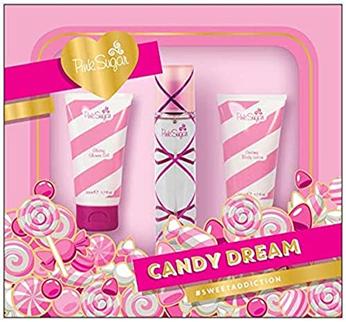 Pink Sugar Eau de Toilette Perfume for Women, Floral + Fruity Scent, Notes of Raspberry, Cotton Candy, and Vanilla, Sweet and Sensual Fragrance