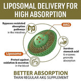 Liposomal Calcium AKG Supplement 1500 MG (Alpha-Ketoglutaric Acid), High Absorption, More Effective Than AAKG, Ca AKG for Longevity, Age Defense, Cellular Energy, Metabolic Function, 480 Softgels