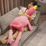 XQEYNT 63" Flamingo Stuffed Animal Plush Pillow Giant Stuffed Animal Plush Doll Pink Flamingo Plush Toys for Kids Birthday Christmas Decoration Gifts（Pink）