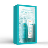 MOROCCAN OIL Airy Moisture Shampoo & Conditioning Treatment Trial Set (Argan Oil Blended Hair Shampoo Conditioner) Travel Travel