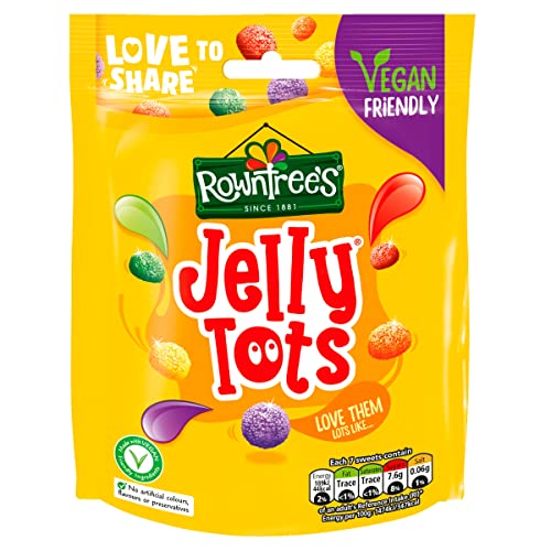ROWNTREES Original Rowntrees Jelly Tots Sweets Bag Pouch Imported From