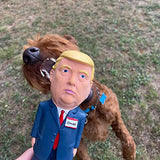 Happy Creatures - Donald Trump Squeaky Dog Toy - Crazy Realistic & Funny - Natural Rubber (Latex) 8.5" Tall - Small, Medium & Large Dogs - Durable & Interactive Play Toy