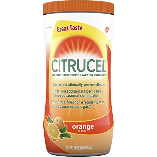 Citrucel Fiber Powder for Occasional Constipation Relief, Methylcellulose Fiber Powder, Orange Flavor - 30 Ounces