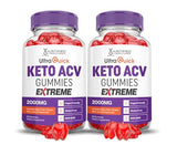 (2 Pack) Ultra Quick Keto ACV Gummies Extreme 2000MG Ultraquick Keto Gummies Apple Cider Vinegar Formulated with Pomegranate Beet Juice Powder B12 Vegan Non GMO 120 Gummys