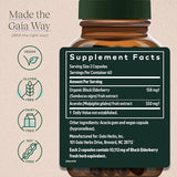 Gaia Herbs Black Elderberry - Daily Immune Support Supplement to Help Maintain Well-being- with Black Elderberries and Acerola Fruit for Antioxidant Support - 120 Vegan Capsules (60-Day Supply)