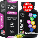 Thermogenic Multi Collagen Burn Capsules - Advanced Collagen Complex Type I, II, III, V, X Collagen for Cellulite Defense - Hydrolyzed Collagen Peptides Plus Hyaluronic Acid - 90 Collagenic Burn Caps