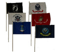 RFCO 12x18 Military 5 Branches Army Navy Marines Air Force Coast Guard and Pow Mia Stick Flag Set 6 12"x18" Stick Flags.