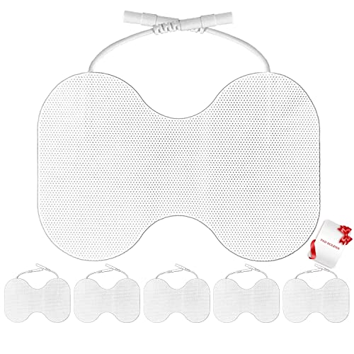 TENS Unit Replacement Pads - Pack of 6 Extra Large Butterfly Shaped Electrode Squares
