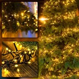 Selarlyt 2 Pack Solar String Lights for Outside, 200 LED 72FT Solar Christmas Lights Outdoor with 8 Lighting Modes, IP65 Waterproof Solar String Lights Outdoor for Garden Party Tree Decor,Warm White