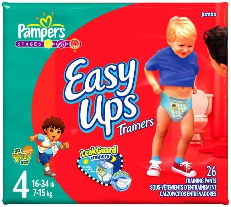 Pampers Easy Ups Diapers, Boy, Size 2T-3T, 26-Count