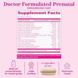 Pink Stork Total Prenatal Vitamins with DHA, Folate, and Iron, 3 Month Supply to Help Support Fetal Development, Pregnancy Must Haves - 180 Capsules