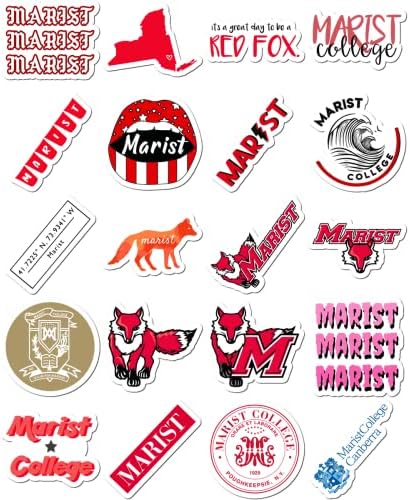Stickers Pack 20 Pcs Marist Colorful College Aesthetic Vinyl Waterproof Laptop Bumper Car Bike Water Bottle Luggage Guitar Skateboard