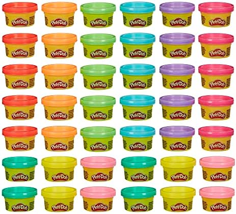 Play-Doh Bulk 42-Pack of 1-Ounce Cans, Easter Basket Stuffers for Girls & Boys, Party Favors, Kids Arts & Crafts, Preschool Toys, Ages 2+ (Amazon Exclusive)