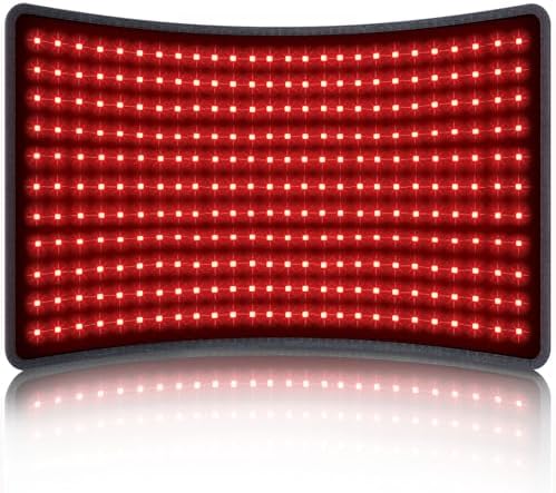 Comfytemp Large 24" x 12" Red Light Therapy for Body, FSA HSA Eligible Infrared Light Therapy Pad, Red Light Therapy Wrap with Pulse for Back Muscle Pain Relief, 4 Mode & 3 Strength
