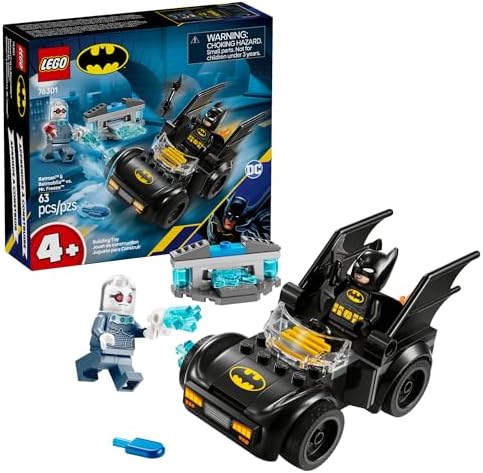 LEGO DC Batman & Batmobile vs. Mr. Freeze Toy Building Set - Superhero Batman Toy for Preschool Kids, Boys and Girls, Ages 4+ - Gift Idea for Kids Birthday - 76301