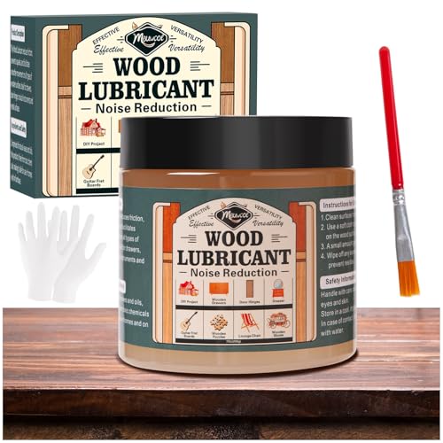 Wood Lubricant for Home Projects, 7 Oz Multi-Purpose Paste Wax for Wood - Drawer & Door Hinge Lubricant - Dresser, Cabinet, Guitar, Puzzle, Chair Lubricant - Eliminate Sticking & Noise