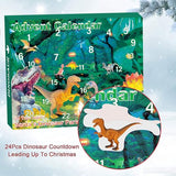 Christmas Advent Calendar 2024 Realistic Dinosaur Figurine Décor Xmas 24 Days Countdown Calendar Christmas Gift For Boys and Girls