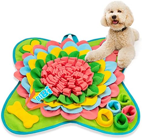 Snuffle Mat for Dogs Pet Treats Feeding Mat for Small/Medium Breed Dogs Non-Slip/Portable/Durable Interactive Dog Puzzle Toys Encourages Natural Foraging Skills (Pink)
