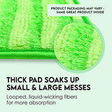 Reusable Floor Mop Pads - Swiffer Wet Jet Compatible Refills 4 Pack - Machine Washable, 12-inch Microfiber Mop Swiffer Wet Pads - Eco-Friendly Household Cleaning Supplies