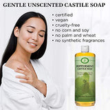 Carolina Peppermint Castile Soap Liquid – Skin-Softening Olive Oil Soap Organic Body Wash – Pure Castile Soap Peppermint Liquid Soap – Vegan Castille Soap Liquid (Peppermint, 32 ounces)