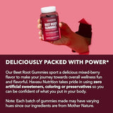 Beet Root Gummies with COQ10 Energy Supplement | Nitric Oxide Supplement for Healthy Energy & Performance Support with Pomegranate Extract | Beet Root Supplements | Mixed Berry | 120 Vegan Gummies